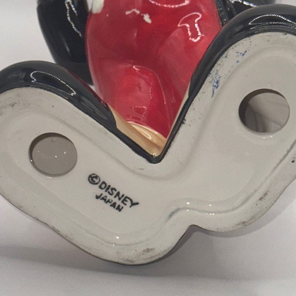Vintage Disney Mickey Mouse Ceramic Figurine - Black, Red, Yellow - Picture 7 of 9